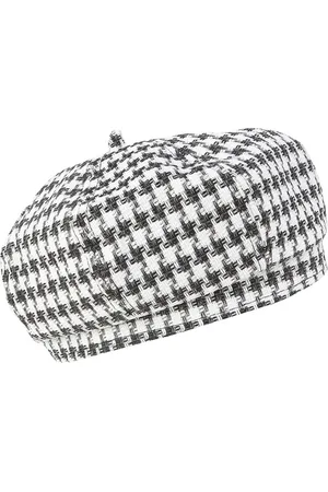 iSWEVEN Women Checked Cotton Ascot Cap