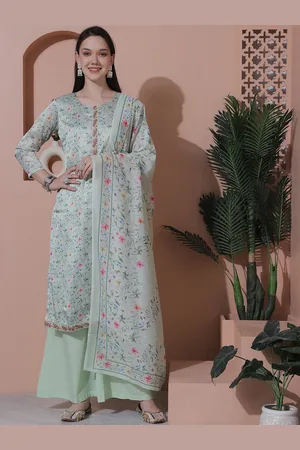 Stylee Lifestyle Floral Printed Satin Unstitched Dress Material