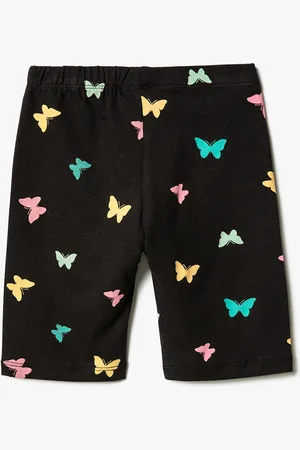 Koton Girls Conversational Printed Shorts