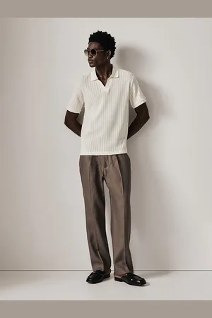 H&M Regular Fit Hole-Patterned Polo Shirt