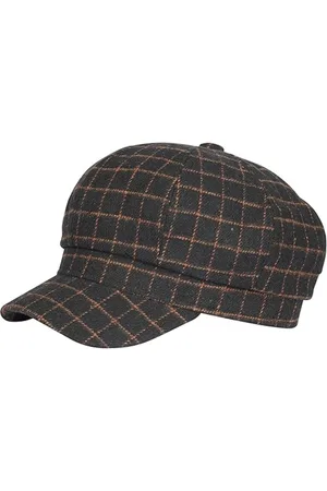 iSWEVEN Women Checked Cotton French Ascot Cap