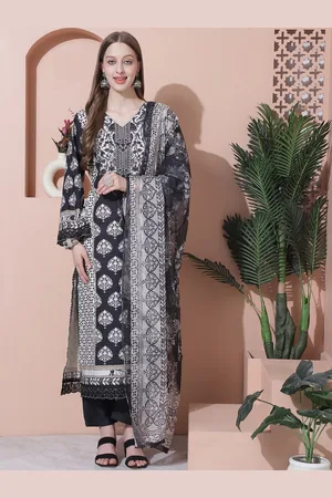 Stylee Lifestyle Floral Printed Pure Cotton Unstitched Dress Material