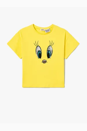 Koton Girls Graphic Printed Cotton T-shirt