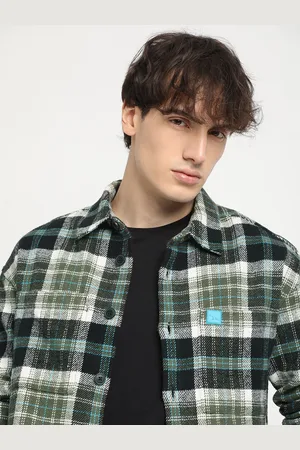The Bear House Men Checkered Relaxed Fit Shacket