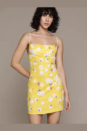 Roadster Floral Print Satin A-Line Mini Dress
