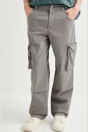 Koton Men Loose Fit Mid-Rise Cargo Trousers
