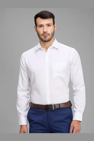 Park Avenue Micro Checked Spread Collar Cotton Formal Shirt