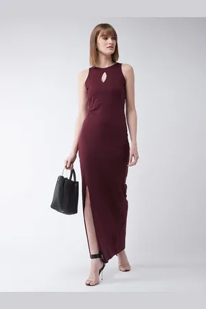 Chemistry Cotton Keyhole Neck Maxi Casual Dress