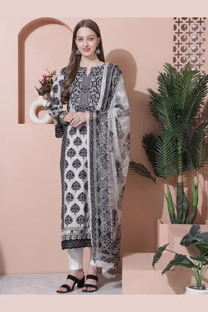 Stylee Lifestyle Floral Printed Pure Cotton Unstitched Dress Material
