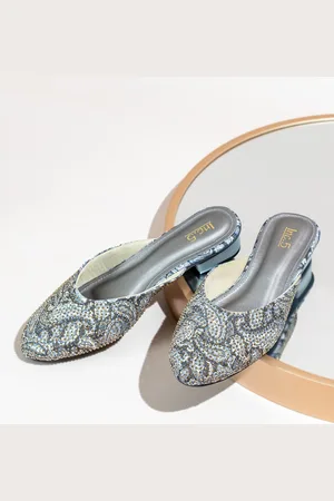 Inc 5 Women Printed Block Heeled Mules