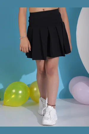 NEUDIS Girls Flared Pleated Mini Skirt