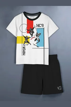 HELLCAT Girls Printed T-shirt With Shorts