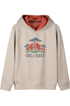 HELLCAT Girls Typography Printed Cotton Hooded Sweatshirt