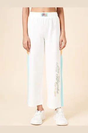 Pantaloons Girls Mid-Rise Typography Printed Pure Cotton Track Pant