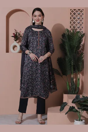 Stylee Lifestyle Floral Printed Satin Unstitched Dress Material