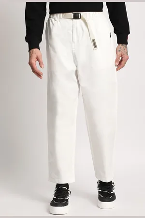 The Bear House Men Straight Fit Mid Rise Cotton Trousers