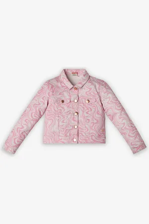 Ed-a-Mamma Girls Floral Cotton Crop Tailored Jacket