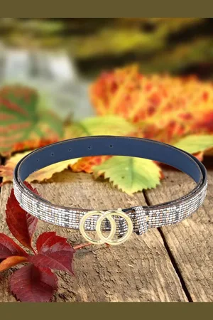 DressBerry Women Brown Textured Casual Belt