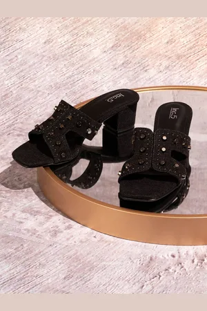 Inc 5 Women Embellished Open Toe Block Sandals