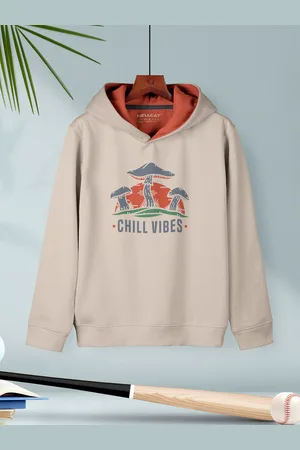 HELLCAT Boys Graphic Printed Hooded Cotton Pullover Sweatshirt