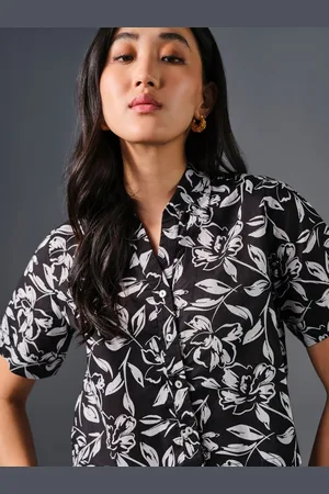 AND Floral Print Cotton Shirt Style Top