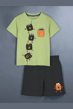 HELLCAT Girls Printed Top with Shorts
