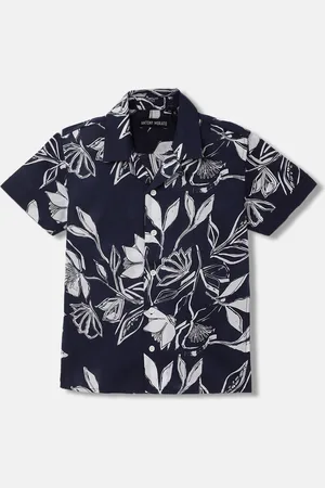 Antony Morato Boys Floral Printed Cuban Collar Pure Cotton Casual Shirt