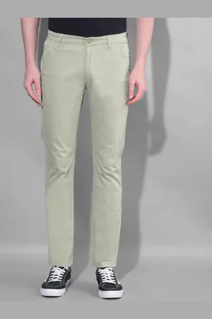 Canary London Men Smart Slim Fit Wrinkle Free Cotton Regular Trousers