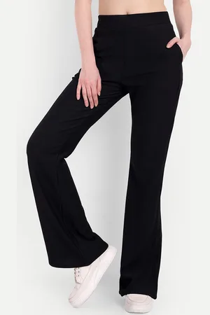 Broadstar Women High-Rise Stretchable Flared Bootcut Corduroy Trousers