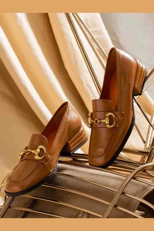 SAINT G. Women Textured Leather Loafers