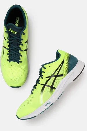 Asics Men Neon Green Woven Design Tarther RP 3 Running Shoes