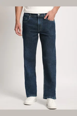 The Bear House Men Straight Fit Clean Look Light Fade Stretchable Jeans