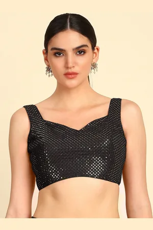 Soch Embroidered Saree Blouse With Sequins Work