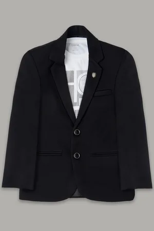 CAVIO Boys Pure Cotton Notched Lapel Collar Single Breasted Blazer With T-Shirt
