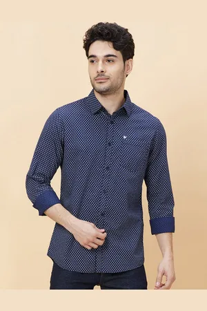 Being Human Micro Ditsy Printed Cotton Slim Fit Casual Shirt