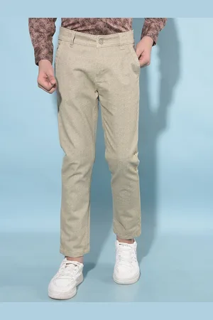 Crimsoune Club Boys Smart Mid-Rise Slim Fit Cotton Chinos Trousers