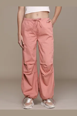 Moda Rapido Women Solid High-Rise Cargos Trousers