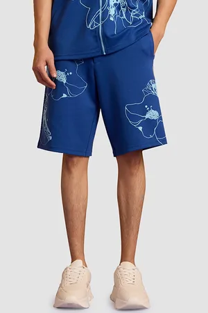Muvazo Men Floral Printed Cotton Shorts