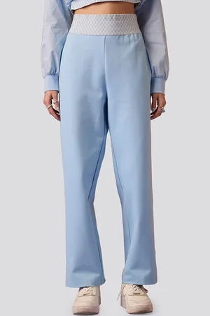 Muvazo Checked Women Mid Rise Track Pants