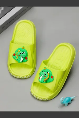 Yellow bee Boys Playful Dino Applique Detailed Sliders