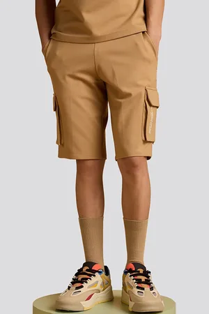 Muvazo Men Mid-Rise Cotton Cargo Shorts