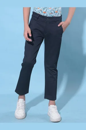 Crimsoune Club Boys Smart Mid-Rise Slim Fit Cotton Trousers