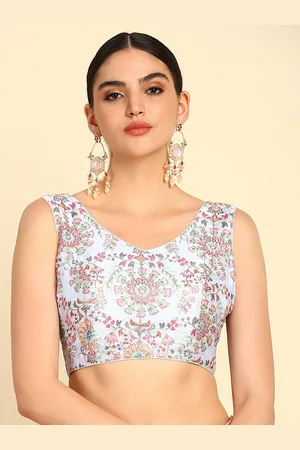 Soch Embroidered Zari Saree Blouse