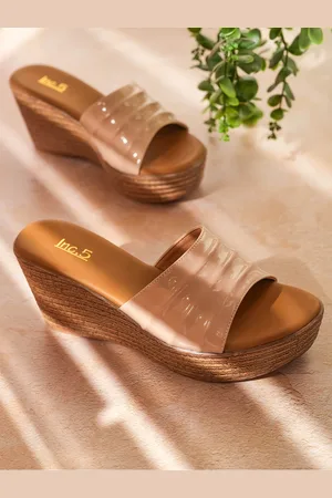 Inc 5 Textured Open Toe Wedge Heels