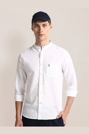 U.S. Polo Assn. Mandarin Collar Long Sleeves Casual Shirt