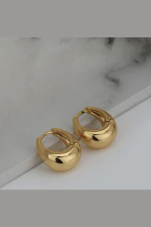 Carlton London Women Gold-Plated Hoop Earrings