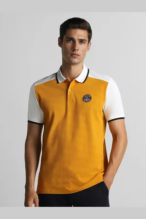 Louis Philippe Colourblocked Polo Collar Pure Cotton Slim Fit T-shirt