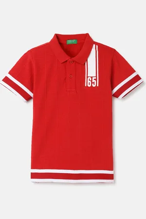 Benetton Boys Polo Collar Pure Cotton T-shirt
