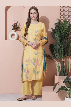 Stylee Lifestyle Floral Printed Pure Silk Unstitched Dress Material