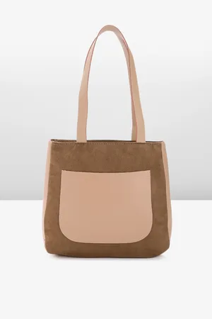 Mast & Harbour Colourblocked Suede Shopper Handheld Bag